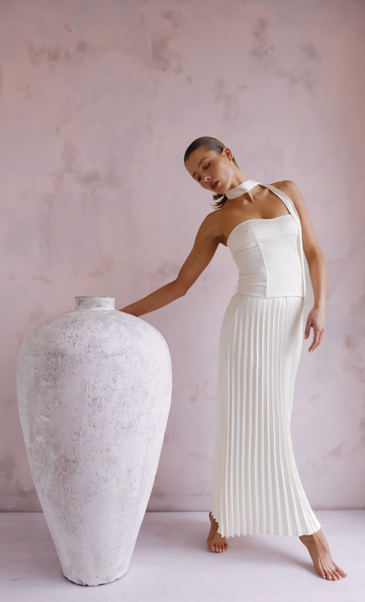 Aire Pleated Maxi Skirt