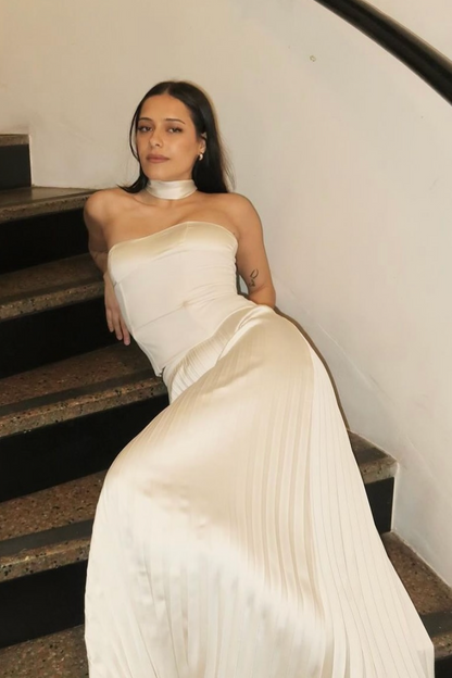 Aire Pleated Maxi Skirt
